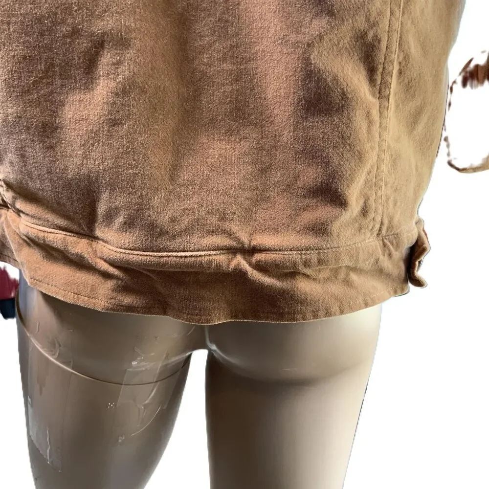 Forever 21 Tan Corduroy Sherpa Lined Trucker Jacket Size Medium‎